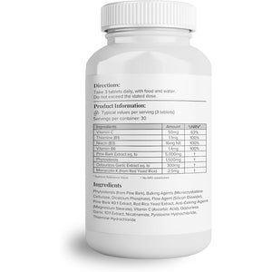 Hey Nutrition Cholesterol Complex Supplement - with Plant Sterols & Pine Bark Extract - Advanced Cholesterol Support - 90 Tablets/30 Servings - Non-Gmo, Vegan