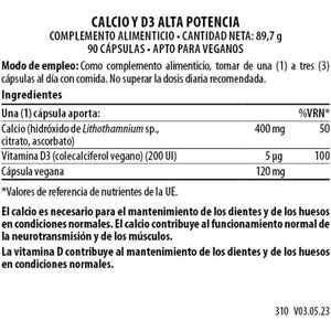 Viridian High Potency Calcium & Vitamin D3-90 Capsules