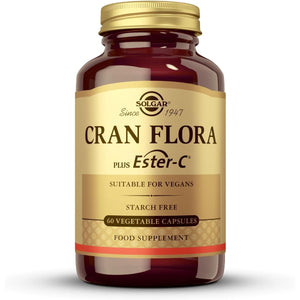 Solgar Cran Flora Cranberry Vegetable Capsules - Pack of 60 - Immune Support - Fights Free Radicals - Reduces Tiredness and Fatigue - Vegan and Gluten-Free