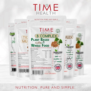 Vitamin B Complex - Whole Food & Plant-Derived - Natural, Non-Synthetic B Vitamins - Highly Bioavailable - Methylated B9 & B12 - Cultavit® - Zero Additives - UK Made - Pullulan (120 Capsule Pouch)