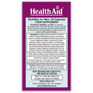Healthaid Multimax for Men Multivitamins and Minerals, 30 Capsules
