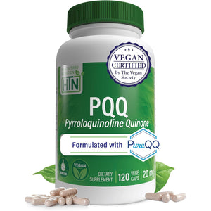 PQQ 20Mg Pyrroloquinoline Quinone as Pureqq | Vegan Certified, Non-Gmo Gluten Free | by Health Thru Nutrition (Pack of 120)