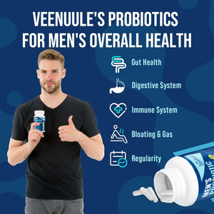 500 Billion CFU Probiotics for Men, 12 Diverse Strains Probiotics for Gut Health with Cranberry, Turmeric, Goji, for Digestive & Immune Health, Shelf Stable (60 Count (Pack of 1))