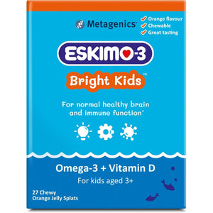 Eskimo-3 Bright Kids Fish Oil by Metagenics - Jelly Splats, 27 Servings