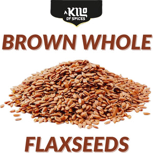 A Kilo of Spices | Brown Whole Flaxseed 1 Kg, Linseed High Fibre Source with Antioxidants, Rich in Omega-3, Non-Gmo, Vegan, Restores Gut Health, Plant-Based Protein Powerhouse (1 Kg)