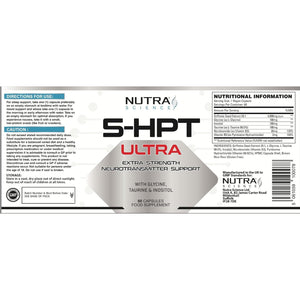 5HPT Ultra 4,000MG - Extra Strength Griffonia Seed Extract Neurotransmitter Support with Nicotinamide, Glycine, Inositol, Vitamin B6, 60 Vegan Capsules