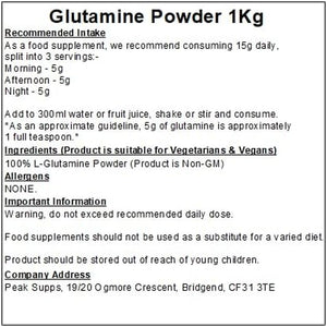 Glutamine Powder 1Kg | Pure L-Glutamine - Amino Acid Powder