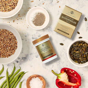 Solgar Advanced Acidophilus plus Vegetable Capsules - Pack of 60 - Supports Digestion - Maintain Healthy Bacteria Levels - Vegan and Gluten Free