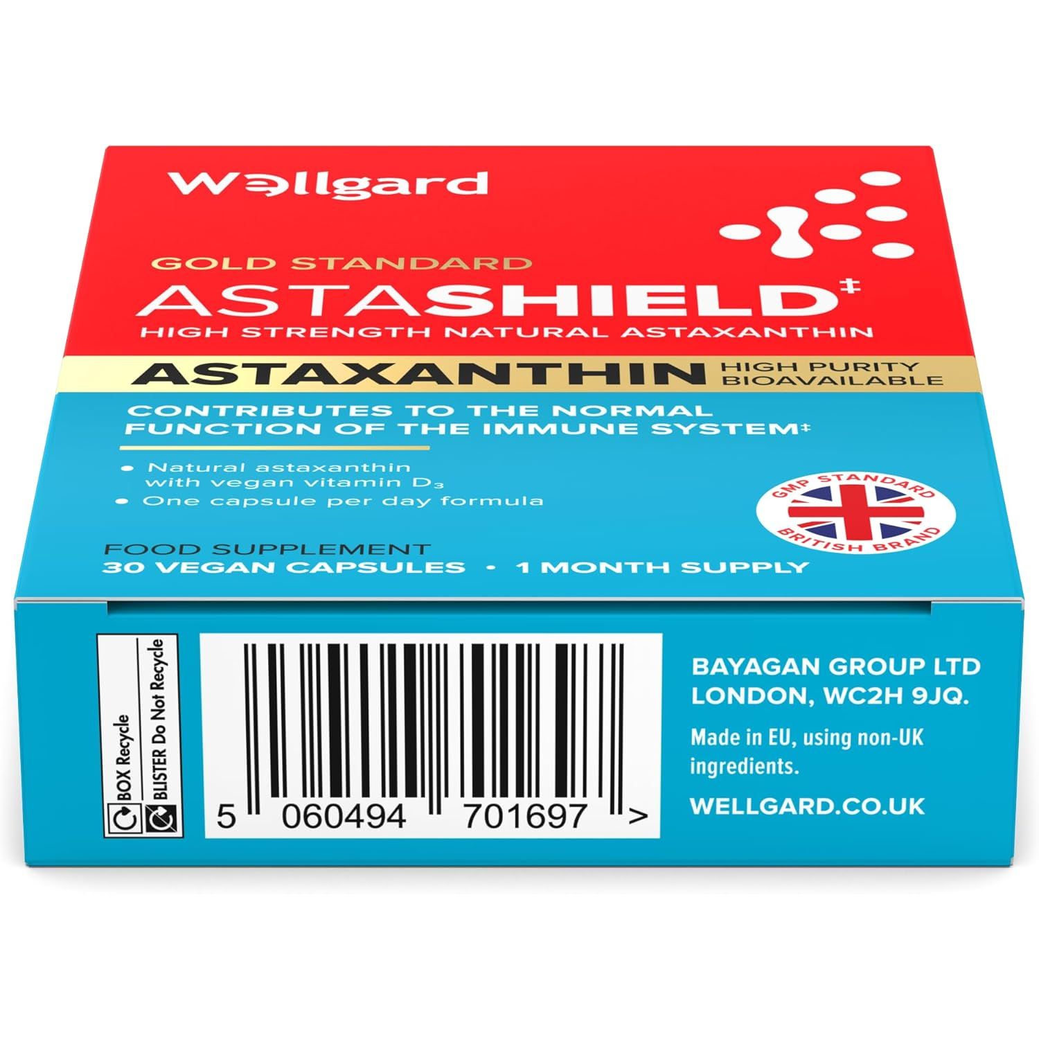Wellgard Vegan 8Mg Astaxanthin Supplement - Natural Astaxanthin, Not Synthetic, High-Strength Astaxanthin with Vitamin D3