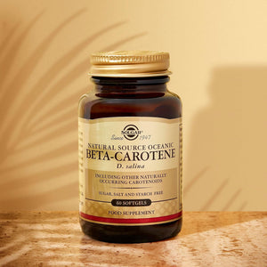 Solgar Natural Source Oceanic Beta Carotene Softgels - Pack of 60 - Fight Free Radical Damage - Strong Antioxidant - Gluten Free