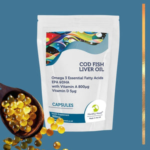 Cod Liver Oil 300Mg High Strength Cod Capsules: Vitamin A, D3, Omega 3 EPA DHA Fish Oil - Uk-Made Health Supplements