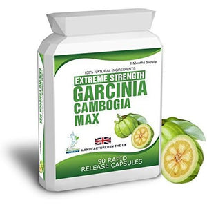 90 Capsules Garcinia Cambogia Max Pure Extreme Weight Management Detox Capsules 1500Mg Daily Dose Dieting UK Manufactured