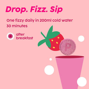 PLIX Glowy Skin 500Mg Glutathione Supplement with Hyaluronic Acid, Vitamin C, E & Berries | 30 Effervescent Tablets, Strawberry Flavor