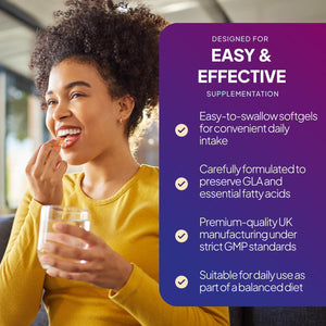 Starflower Oil 1000Mg | High Strength Borage Oil Softgels with GLA | 180 Softgels | Cold-Pressed | Made in the UK