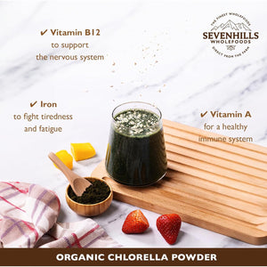Sevenhills Wholefoods Organic Chlorella Powder, Broken Cell Wall, 200G