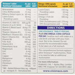 Visionace Max Tablets and Capsules, Vitabiotics, 1 X 28+28S