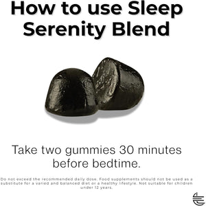 Sleep Serenity Blend – Premium Night Time Sleep Gummies for Adults | Non-Drowsy, Vegan, Gluten-Free, Mango Flavour | Supports Restful Sleep & Relaxation | 60 Count