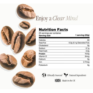 Reformed Collagen Black Coffee I High Protein, Hydrolysed Collagen (Bovine), Muscle Growth, Skin Health, Functional Mushrooms, 21 Vitamins & Minerals, Instant I UK Made I 1 Month Supply