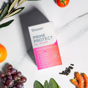 Wassen Prime Protect 50+ Women | 90 Vegan Capsules | Multivitamin for Women | Menopause Supplements for Hormone Balance for Women | Vitamin for Women over 50 Multivitamins | Hormonal Balance for Women