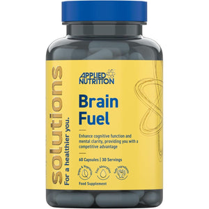 Applied Nutrition - Solutions - Brain Fuel - Capsules with Nootropics, Vitamins, & Panax Ginseng - Best Focus Booster - Enhances Mental Performance - (60 Capsules – 30 Servings)