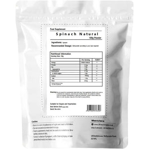 Ukhealthhouse Spinach Powder Superfoods Green Superfood Powders Diet Vitamin Smoothie Energy High in Fibre Protein Iron, Source of Vitamins C Minerals (100G)