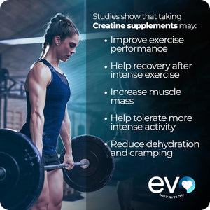 EVO NUTRITION Creatine Monohydrate Tablets 3000Mg - 180 Creatine Tablets | Unflavoured Gym Supplement & Powder Alternative for Men & Women | Muscle Mass & Exercise Recovery | Vegan, Keto & Made in UK