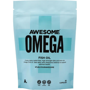 Awesome Supplements - Awesome Health - Omega - Pure Fish Oil - Support Heart Health & Brain Function -Heavy Metal Free - 90 Capsules