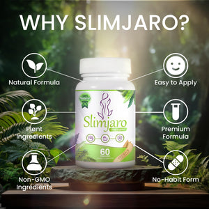 Slimjaro Pro Weight Management Capsules – Natural Energy & Metabolism Support with L-Carnitine, Garcinia Cambogia, 60 Vegan Capsules