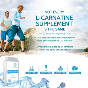 Acetyl-L-Carnitine 500Mg 90 Capsules - High-Strength ALCAR with No D-Carnitine - Made in the UK - Suitable for Vegans