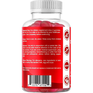 Vitamatic Vegan Cranberry Gummies with D-Mannose, Probiotic & Vitamin C for Women Urinary Tract Health - 25000 Mg Equivalent per Serving - 60 Count - (Non-Gmo, Gluten Free)