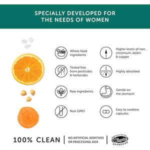 Women’S Multi Vitamin & Mineral – Together Health – Specially Formulated for Women – 22 Nature-Based Nutrients – Vegan Friendly – Made in the UK – Pack of 2-60 Vegecaps