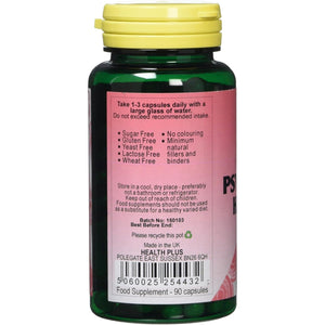 Health plus Psyllium Seed Husk Fibre 500Mg Digestive Health Supplement - 90 Capsules