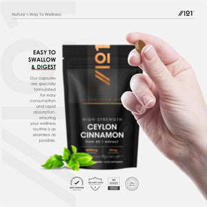 Cinnamon Extract 6000Mg - Standardised 15% Polyphenols from 43:1 Cinnamon Extract - 180 Vegan Tablets (6 Months Supply) – Resealable and Recyclable Pouch by Alpha01