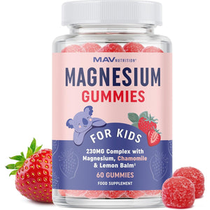 Magnesium Gummies for Kids Relaxation & Natural Wake-Rest Cycles | Relaxing Magnesium for Children with Chamomile & Lemon Balm | Non-Gmo, Gluten-Free & Third-Party Tested | Calming Gummies 60 Ct