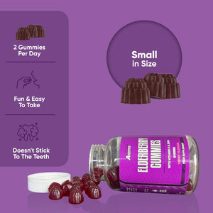 Freak Athletics Elderberry Gummies – Elderberry with Vitamins C & Zinc for Immunity Lift, 60 Vegan Multivitamin Gummies, Berry Flavour, Energy & Immune Support