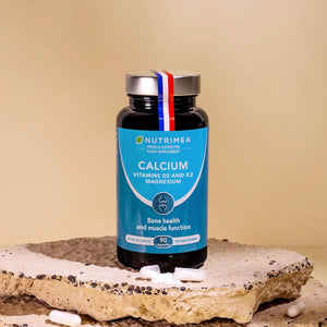 Calcium Magnesium Vitamin D3 & K2 | 90 Vegetarian Capsules | Bone Health Complex | Strengthens Bones and Muscles | Supports Bone Density | French Expertise