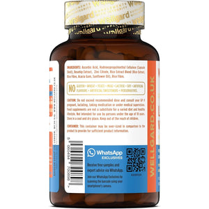 Vegan Vitamin C and Zinc by Wellgard - Maximum Recommended Daily Intake of Zinc, Made in UK