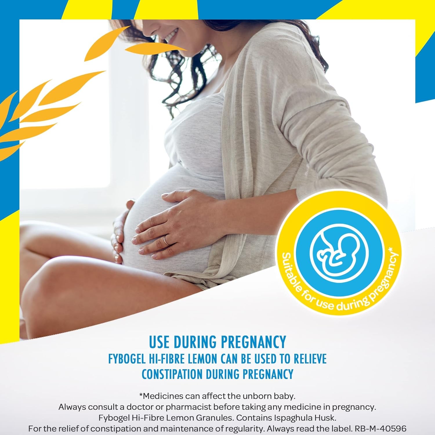 Fybogel Hi-Fibre Lemon Sachets - 10 Pack | Ispaghula Husk for Constipation, Regularity, Fast Digestion, and Nausea Relief | Natural Supplement for Effective Results