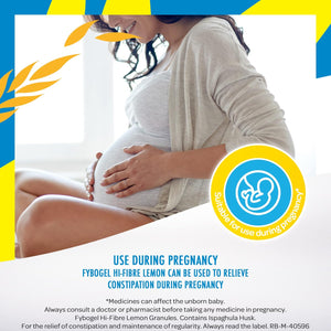 Fybogel Hi-Fibre Lemon Sachets - 10 Pack | Ispaghula Husk for Constipation, Regularity, Fast Digestion, and Nausea Relief | Natural Supplement for Effective Results