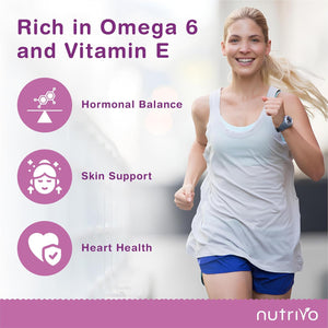 Evening Primrose Oil 1000Mg (2000Mg per 2 Capsule Serving) | 90 Capsules per Pouch - 45 Days Supply | High Strength & High GLA (Omega 6) Content | Cold Pressed