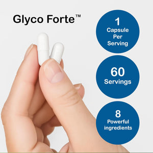 Glyco Forte Supports Blood Pressure, Blood Sugar Metabolism, Metabolic Health, Weight Management, 60 Capsules, 1 Capsule per Serving, 60 Servings