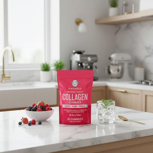 Eweneed Collagen Gummies for Skin, Hair and Nails, Mixed Berry Flavour, 60 Gummies with Marine Collagen