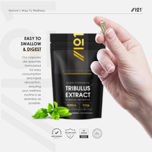 Tribulus Terrestris Extract 15,000Mg – Super Strength 95% Saponins (316Mg per Capsule) – 120 Vegan Capsules (4 Months Supply) Resealable and Recyclable Pouch – by Alpha01