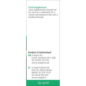 A.Vogel Hawthorn Crataegus Drops | Herbal Food Supplement | Tincture of Fresh Hawthorn Berries | Suitable for Vegans | 50Ml