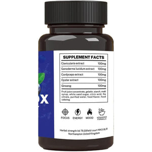 EROTICOX 500Mg | Stronger | Longer | Harder | Performance | Extra Strength Enhancing, Stamina Endurance Booster Supplement for Men | 10 Ginseng Blue Barry Flavour Gummy