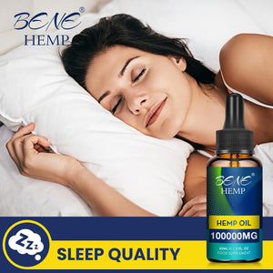 High Strength 100000Mg Premium Oil - Supports Joint, Sleep and Stress Relief, Rich in Omega 3-6-9, Vitamin C & E, 100% Vegan (60Ml 100000Mg)
