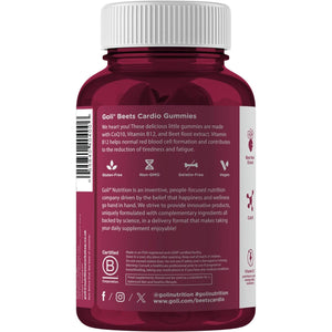 Goli Nutritional Supplement, Beets Cardio Gummy - 60 Count - 100Mg Coq10 & Beet Root Extract - Gluten-Free, Vegan, Non-Gmo, and Gelatin-Free. Nature'S Great Superfood.