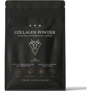 APE Nutrition Collagen Powder Peptides | 400G Type 1 & 3 Bovine Collagen Protein | 100% Grass-Fed & Finished, Ancestral Supplement UK | Unflavoured, Improves Hair Skin & Nail Health