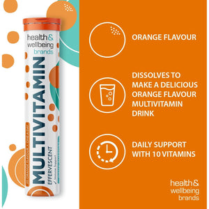 Effervescent Multivitamins - High Strength Multivitamin Tablets - Complete One a Day Supplements for Men & Women - 20 per Tube (Pack of 6)