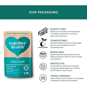 Calcium – Together Health – Seaweed-Based Calcium – 72 Trace Minerals – Vegan Friendly – Made in the UK – 60 Vegecaps